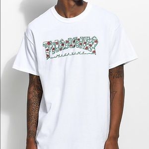 thrasher roses white tshirt